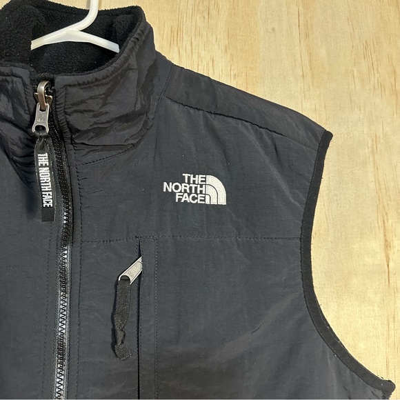 Vtg Y2K The North Face Black Fleece Cinch Waist Vest Denali Outdoor Hiking Wmn M - Picture 4 of 10